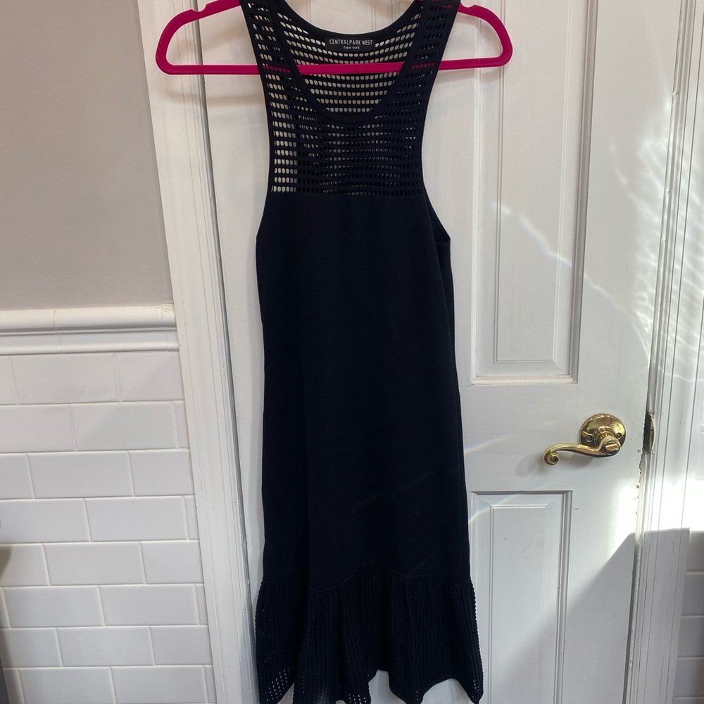Central Park West Black midi dress